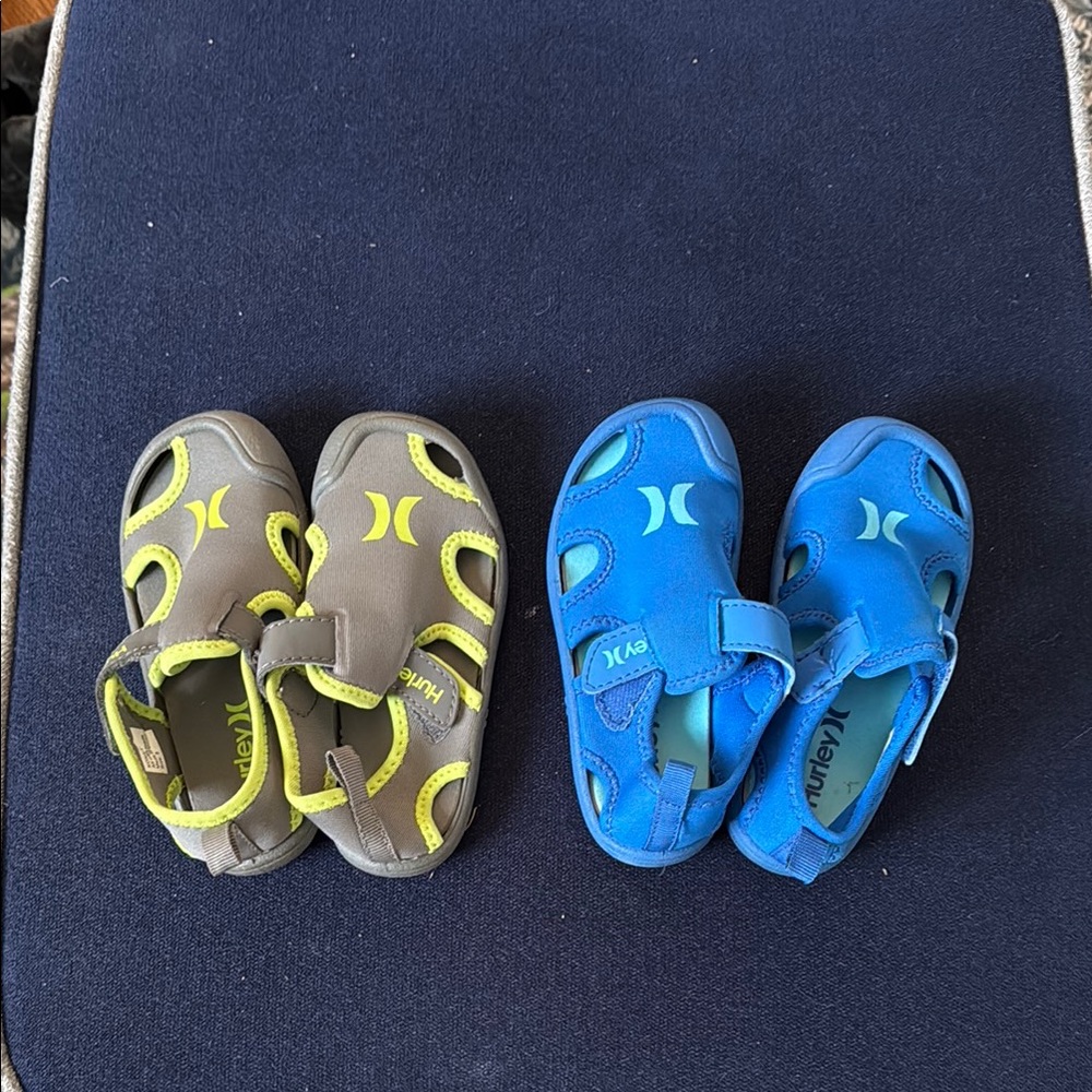 Hurley Kids' Blue and Gray Water Shoes